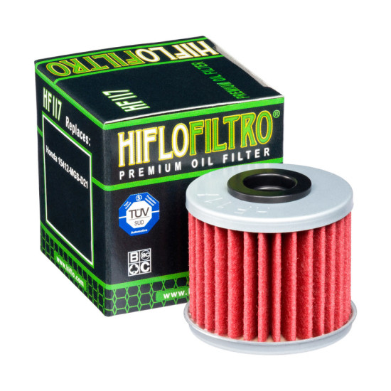HIFLO oil filter HF117 HONDA NC700S DCT 12-14, 750S/X DCT 14-20, 750 INTERGRA DCT 14-20, CRF1000L AFRICA TWIN DCT 16-20 (FIL