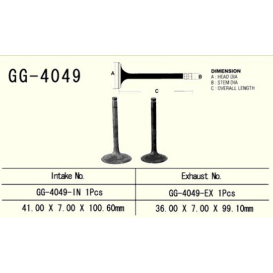 VESRAH exhaust valve KAWASAKI KVF 360 '03-'13 (for 1 engine) (OEM: 12005-1326) (1pc.) (MADE IN JAPAN)