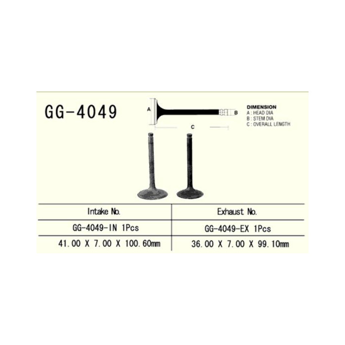 VESRAH exhaust valve KAWASAKI KVF 360 '03-'13 (for 1 engine) (OEM: 12005-1326) (1pc.) (MADE IN JAPAN)