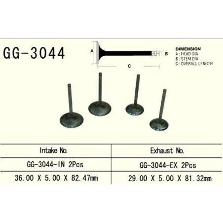 VESRAH exhaust valve SUZUKI DRZ 400 '00-'13, LTZ 400 '03-'13 (for 2 engines) (OEM: 12005-S004,12912-29F00) (1pc.) (MADE IN JA