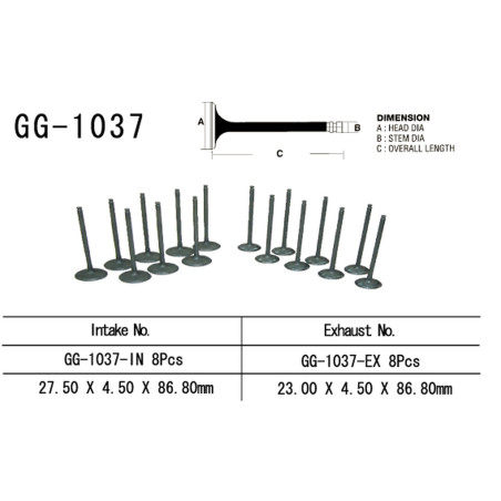 VESRAH exhaust valve HONDA CBR 900RR '98-99' (OEM: 14721-MW0-000) (1pc.) (MADE IN JAPAN)