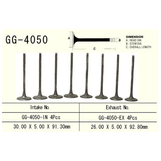 VESRAH exhaust valve KAWASAKI KVF 650/700/750 '02-'17 (OEM: 12004-1155) (1pc.) (MADE IN JAPAN)