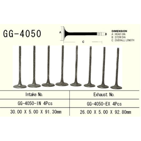 VESRAH exhaust valve KAWASAKI KVF 650/700/750 '02-'17 (OEM: 12004-1155) (1pc.) (MADE IN JAPAN)