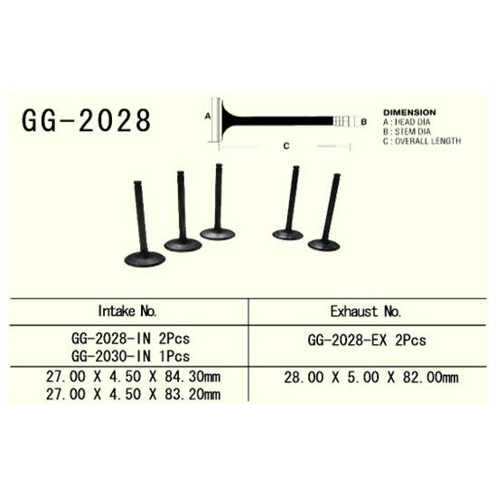 VESRAH exhaust valve YAMAHA YZF 400/426 (for 2 engines) (OEM: 5BE-12121-10) (1pc.) (MADE IN JAPAN)