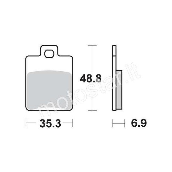 Piaggio, Gilera rear brake pads