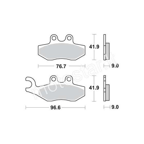 Aprilia, Piaggio, Gilera, Peugeot front brake pads