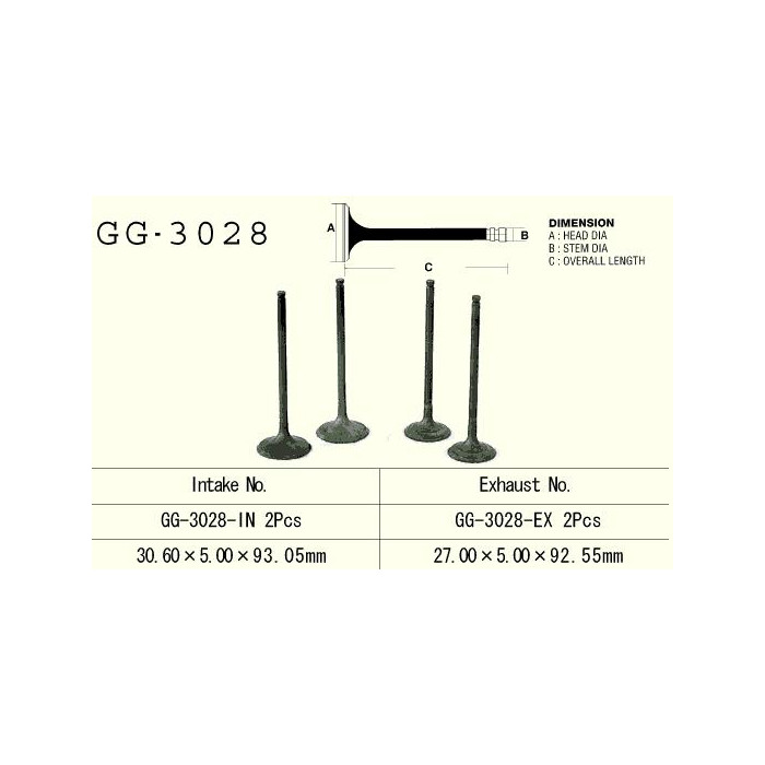 VESRAH exhaust valve SUZUKI DR 350 '90-'99, LTA 400 EIGER '02-'09 (for 2 engines) AN 400, LTA 500 (OEM: 12912-01D00) (1pc.) (