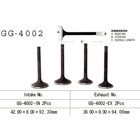 VESRAH exhaust valve KAWASAKI KZ 750 '76-84' (OEM: 12005-007) (1pc.) (MADE IN JAPAN)