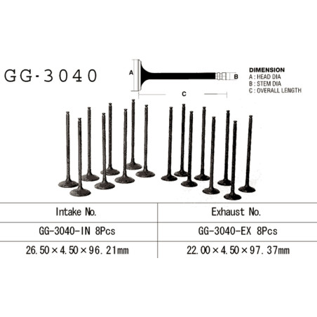 VESRAH exhaust valve SUZUKI GSXR 600 SRAD '97-00' (OEM: 12912-34E00) (1pc.) (MADE IN JAPAN)