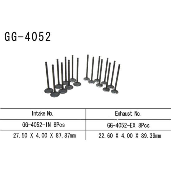 VESRAH intake valve KAWASAKI ZX6RR 04 (ZX600M1) (OEM:12004-0006) (1pc.) (MADE IN JAPAN)