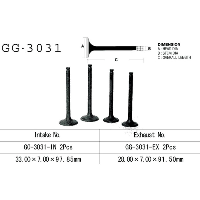 VESRAH Exhaust valve Suzuki ls 650 '86 -'09 (OEM: 12912-24B01) (1pcs.) (MADE IN JAPAN)