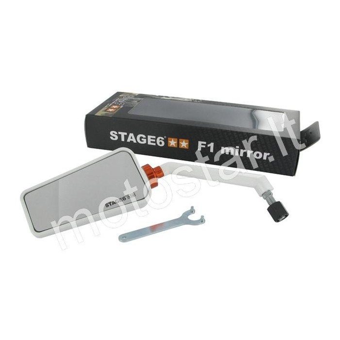 Stage6 F1 baltas veidrodėlis M8