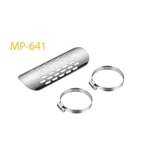 ACCEL exhaust elbow protection 4T - color silver (stainless steel)
