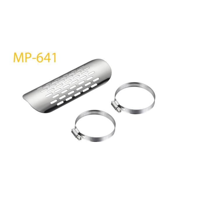 ACCEL exhaust elbow protection 4T - color silver (stainless steel)