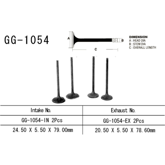 VESRAH intake valve HONDA CMX 250 REBEL '96-20' (OEM: 14711-KC1-920) (1pc.) (MADE IN JAPAN)