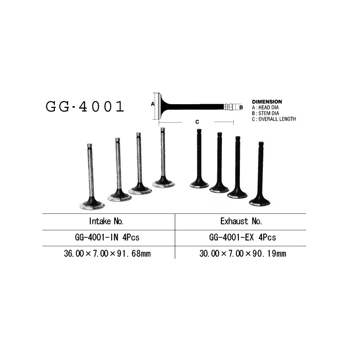 VESRAH exhaust valve KAWASAKI Z 900 '73-'77 (OEM:12005-005) (1pc.) (MADE IN JAPAN)