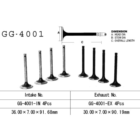 VESRAH išmetimo vožtuvas KAWASAKI Z 900 '73-'77 (OEM:12005-005) (1vnt.) (MADE IN JAPAN)