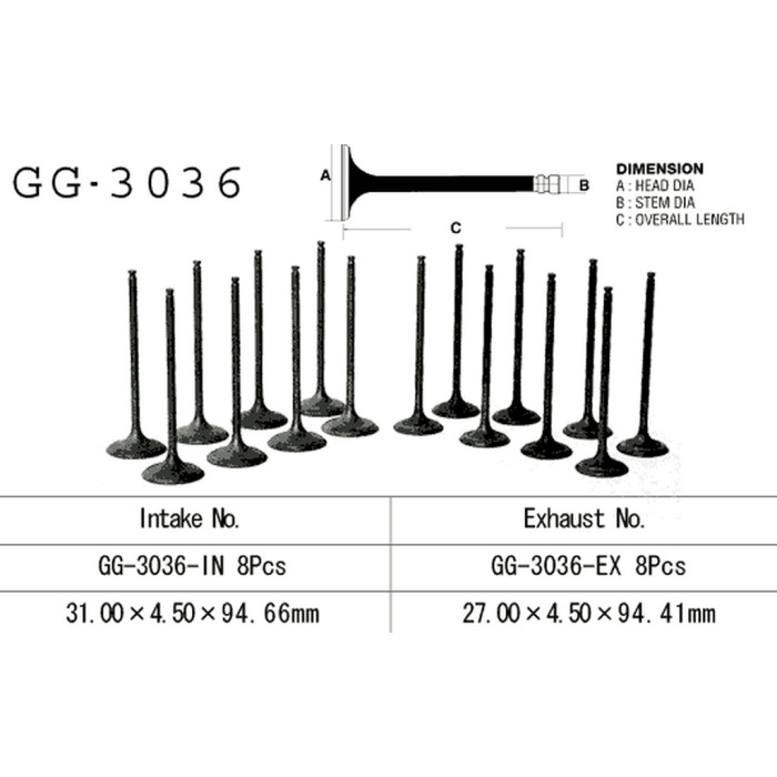 VESRAH exhaust valve SUZKI GSF 1250 BANDIT '07-17, GSXR 1100 W '94-98' (OEM: 12912-46E00) (1pc.) (MADE IN JAPAN)