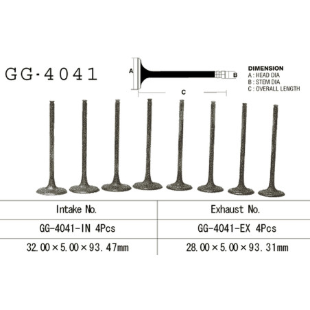 VESRAH intake valve KAWASAKI VN 800/900 '96-'15 (OEM: 12004-1121,12004-1139) (1pc.) (MADE IN JAPAN)