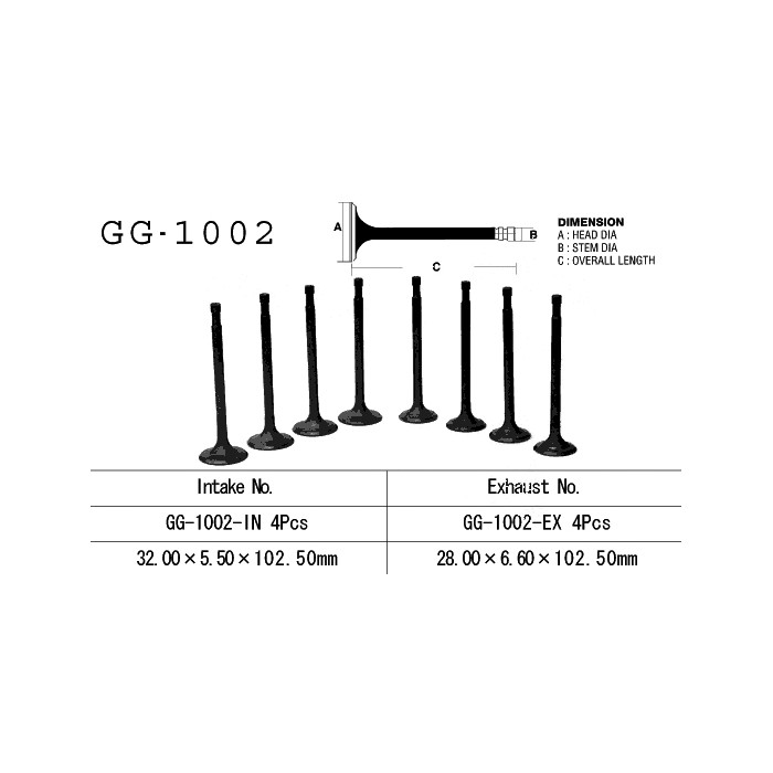 VESRAH exhaust valve HONDA CB 750 FOUR '69-'78 (OHC) (OEM: 14721-300-005) (1pc.) (MADE IN JAPAN)