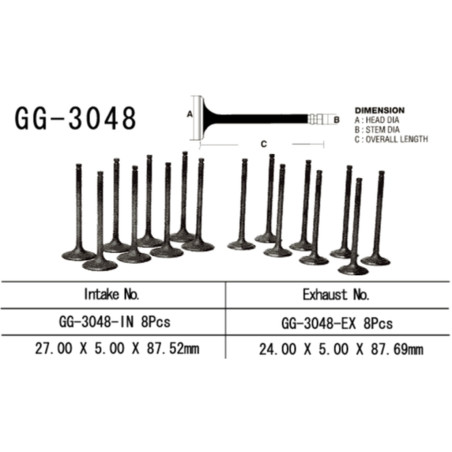 VESRAH exhaust valve SUZUKI GSX 750F '98-06' (OEM: 12911-03F00) (1pc.) (MADE IN JAPAN)