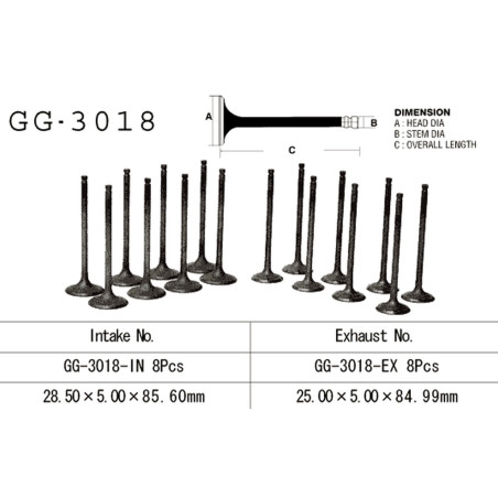 VESRAH exhaust valve SUZUKI GSF 1200 BANDIT '97-02' GSXR 1100 '86-90' GSX 1100 F/G '88-93' (OEM: 12912-06B00) (1pc.) (MADE
