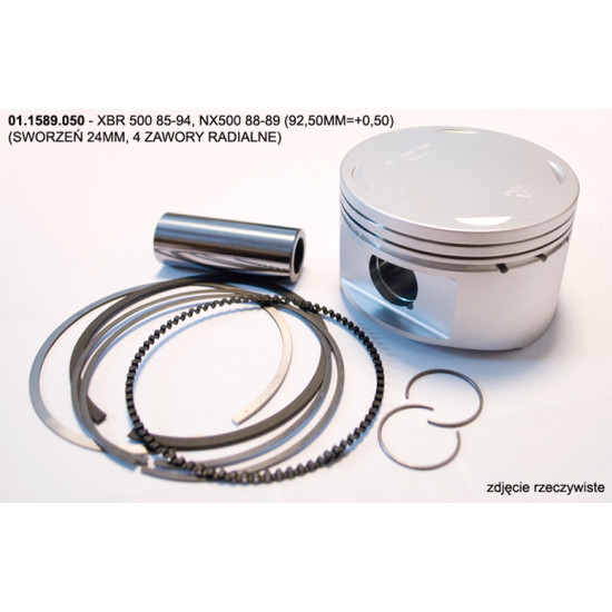 PROX piston HONDA XBR 500 85-94, NX 500 88-89 (92.50mm+0.50) (pin 24mm, 4 valves RADIAL)