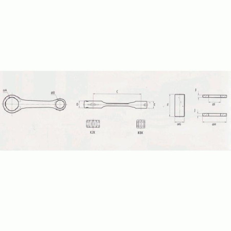 Connecting rod, standard Vespino F9