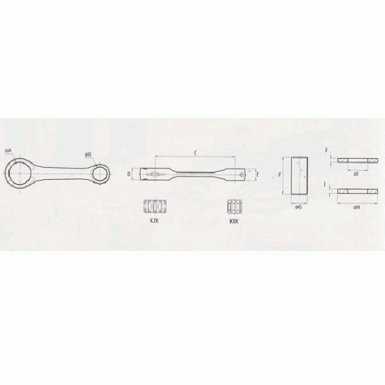 Connecting rod standard Derbi Senda R 50CC 2T
