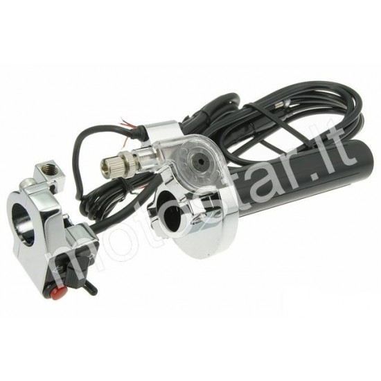 Stage6 SSP short-throw throttle grip with switches (chrome)