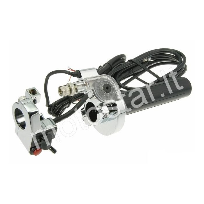 Stage6 SSP short-throw throttle grip with switches (chrome)