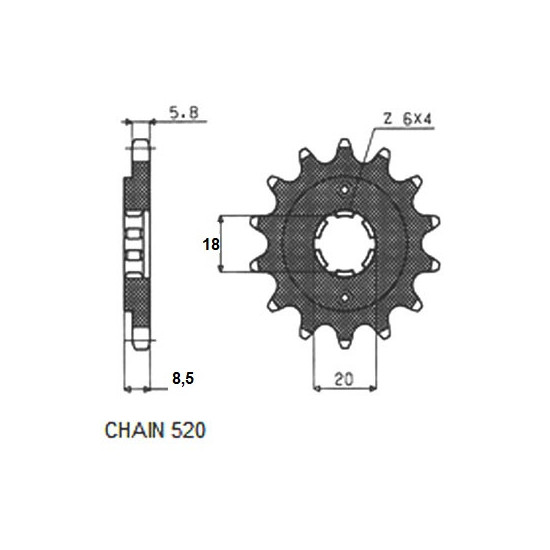 DRIVE SPROCKET SUNF307-14