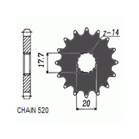 DRIVE SPROCKET SUNF345-12