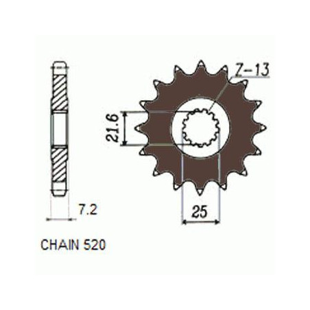 DRIVE SPROCKET SUNF373-16