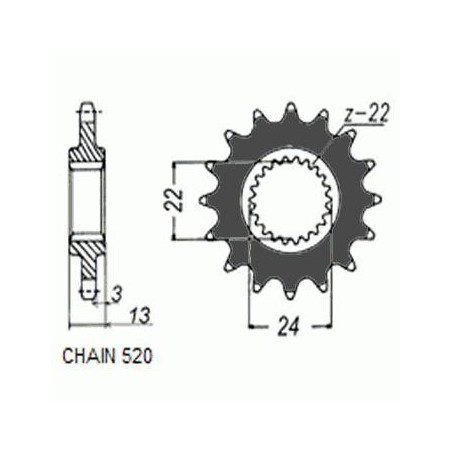 DRIVE SPROCKET SUNF377-17