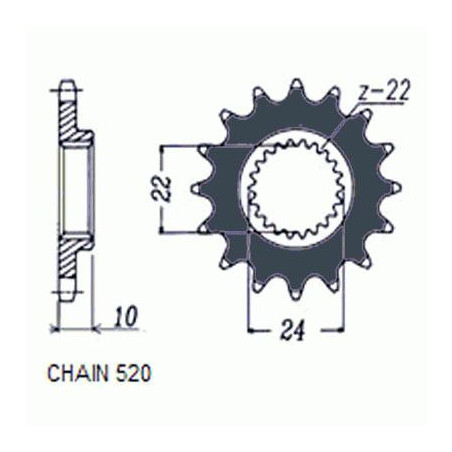 DRIVE SPROCKET SUNF386-16