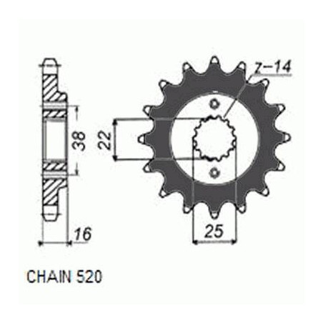 DRIVE SPROCKET SUNF389-15