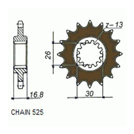 DRIVE SPROCKET SUNF411-16