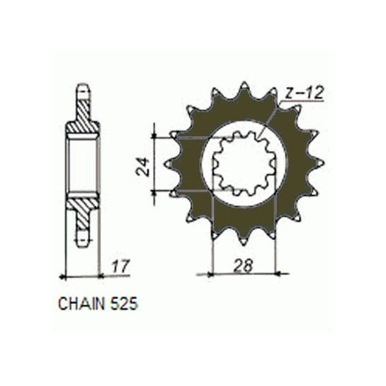DRIVE SPROCKET SUNF412-14