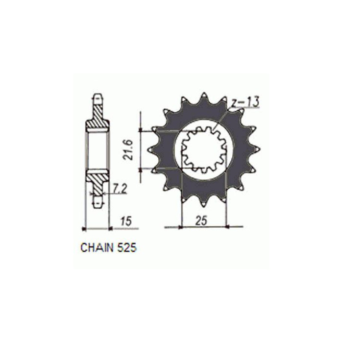 DRIVE SPROCKET SUNF413-15