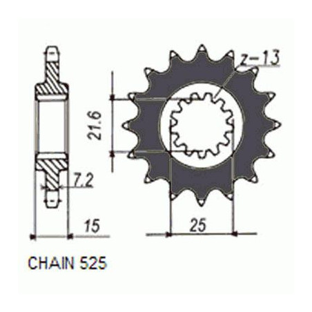DRIVE SPROCKET SUNF413-15