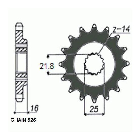 DRIVE SPROCKET SUNF415-15