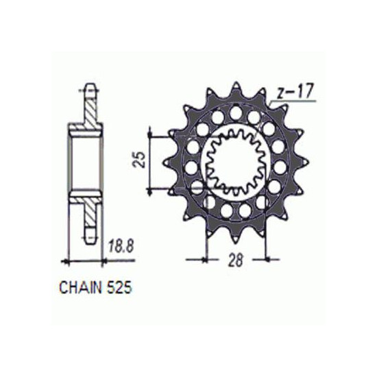 DRIVE SPROCKET SUNF422-16
