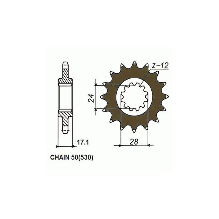 DRIVE SPROCKET SUNF520-15