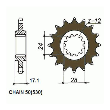 DRIVE SPROCKET SUNF520-15