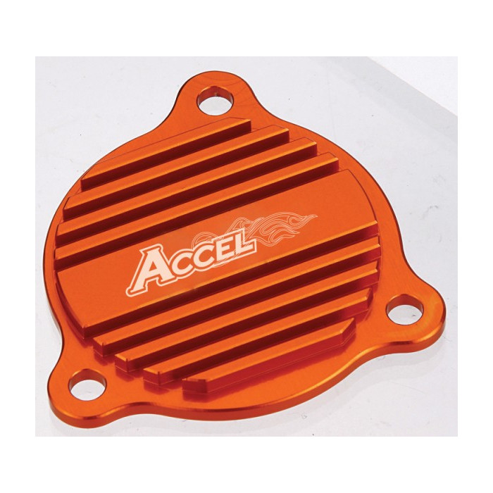 ACCEL nuolaida tepalo pompos dangtelis KTM EXC 350/400/450/500/530 '08-'12, SXF350 '11-'12 spalva oranžinė
