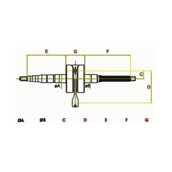 Crankshaft TOP RACING STANDARD 2T 50 CCM KYMCO VITALITY SUPER 8 / 9 BETWIN