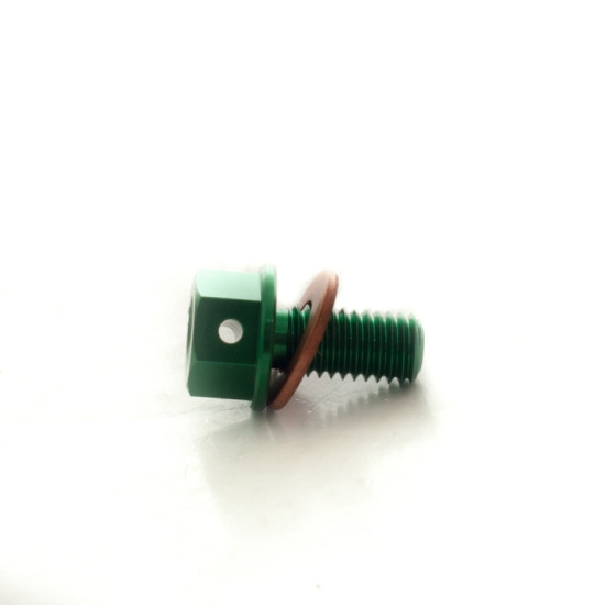 ACCEL oil drain plug KAWASAKI KXF '19-20 (with magnet) color green (M8X1.25)