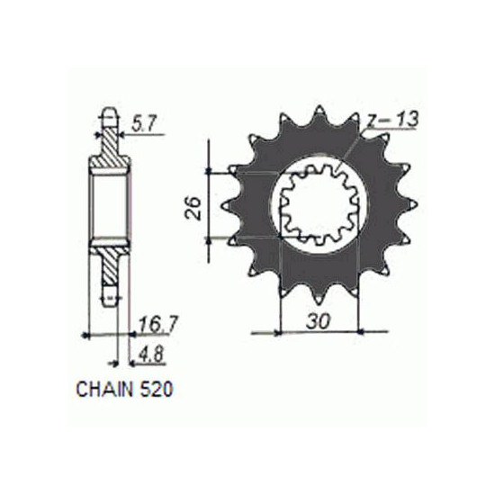 DRIVE SPROCKET SUNF392-16