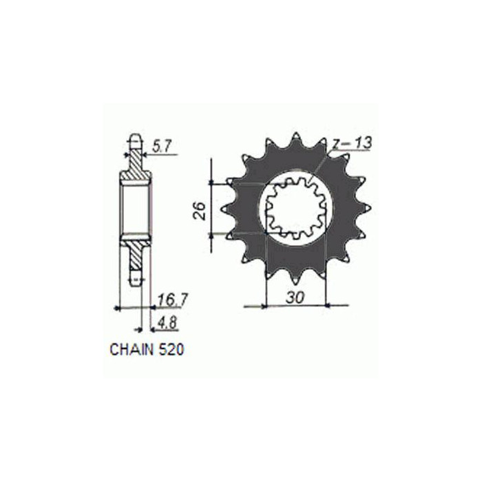 DRIVE SPROCKET SUNF392-16